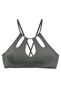 Верх бикини с высоким воротом LASCANA Italy, оливковый