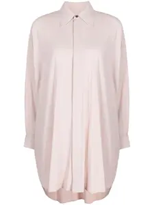 Платье-рубашка с длинными рукавами AMI Paris, розовый