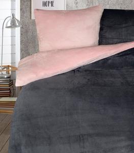 Зимний термофлисовый двусторонний плюшевый термофлис из двух предметов Двустороннее постельное белье Nicky 155 x 200 см флисовый кашемир на ощупь мягкий приятный теплый плюшевый плюшевый розовый однотонный leonado vicenti