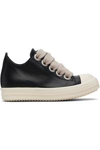 Rick Owens Черные низкие кроссовки Black Temple Jumbolace