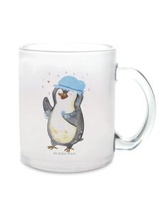 Кружка "Пингвин Душ" без слогана, прозрачная Mr. & Mrs. Panda