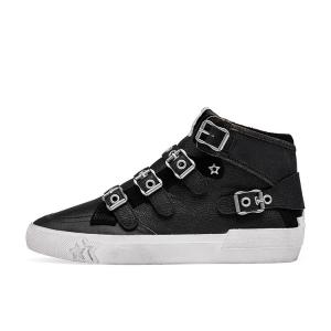 Кроссовки ASH Skateboarding Shoes Women's High-top White, черный