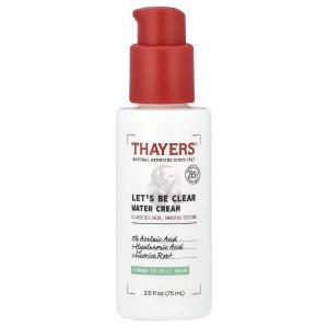 Крем Let's Be Clear Water, без отдушек, 2,5 жидких унции (75 мл) Thayers