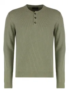 Рифленый свитер из шерсти мериноса slowear, зеленый