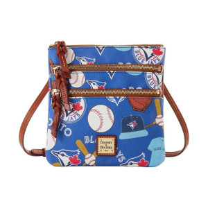 Женская сумка через плечо Toronto Blue Jays Game Day с тройной молнией Dooney & Bourke, синий