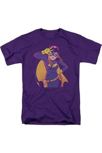 Футболка с коротким рукавом для взрослых Batman Batgirl Moves Gildan, фиолетовый