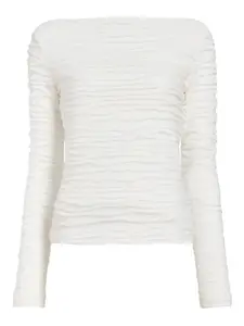 Топ с длинными рукавами и сборками Proenza Schouler White Label, белый