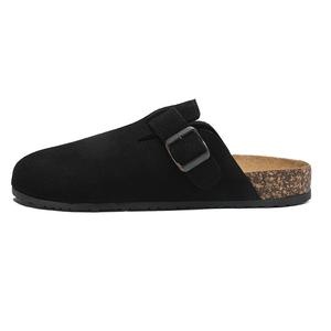 NANJIREN Тихие, устойчивые к запахам и истиранию закрытые тапочки унисекс черные, цвет Black