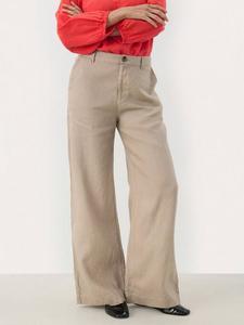 Льняные брюки ninnes с прямыми штанинами Part Two, цвет Desert Taupe