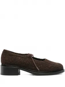 Мюли Fabiana текстурированной вязки Nicole Saldaña, коричневый