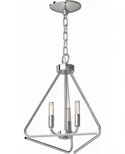 Миниатюрная подвесная люстра Augusta на 3 лампы Volume Lighting, silver