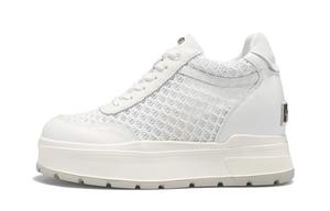 Iijin Легкие низкие женские кроссовки, увеличивающие рост, белые