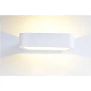 Настенный светильник с LED näve Wanna, LED-модуль 1 шт., теплый белый, включая 1x 5W Edison LED, длина: 20 см, ширина: 12 см, высота: 5 см, гипс, белый Näve, белый