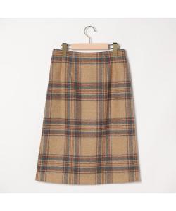 Твидовая юбка в клетку «лунный крой»