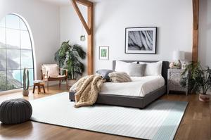 Ковер-дорожка SAFAVIEH, 69 x 275 см, Montauk Collection, Aqua & Ivory, дизайн в стиле бохо, идеально подходит для помещений с высокой проходимостью: прихожая, ванная комната и кухня (MTK714J-29)