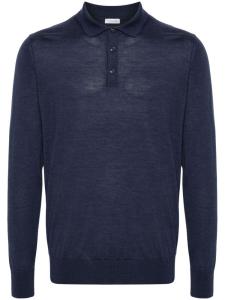 Caruso рубашка-поло с длинными рукавами из тонкой вязки, синий