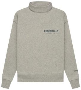 Детский свитер с высоким воротником Fear of God Essentials, серый