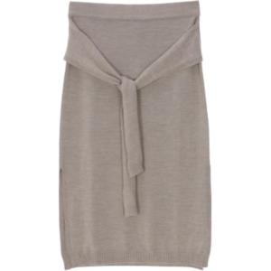 Вязаная юбка миди с эффектом обманчивой перспективы Lemaire, taupe