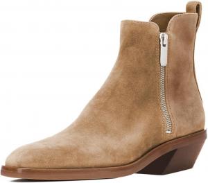 Женские ретро-ботильоны Pazzion с квадратным носком, массивным низким каблуком, на щиколотку, с двойными боковыми молниями, короткие ботинки для женщин, для работы в офисе и на каждый день, размеры US 4-16, Brown