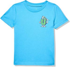 Under Armour Lets Go футболка с коротким рукавом для мальчиков, мягкая футболка с круглым вырезом, Ether Blue - Lets Go Ss