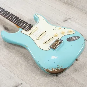 Гитара Fender Custom Shop Limited Edition 1964 L-Series Stratocaster Heavy Relic, состаренный цвет Daphne Blue