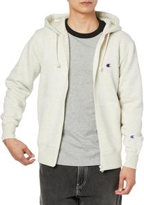 Мужская толстовка Champion C3-W106Z с длинными рукавами, вышитым логотипом и застежкой-молнией, овсяный