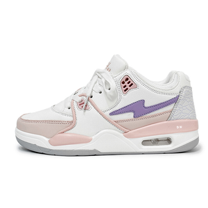 Низкие кроссовки для скейтбординга для детей и подростков с амортизацией ударов и износостойкостью D&W, белый/розовый/фиолетовый