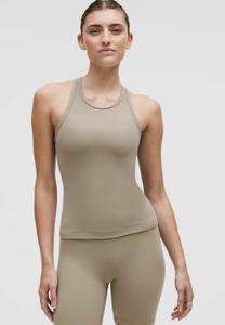 Топ lululemon Align Waist-Length Racerback, Warm Ash Grey/Khaki