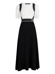 Платье миди с логотипом Karl Lagerfeld, черный