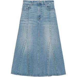 Пеплум джинсовая юбка GANNI, крашенная краской