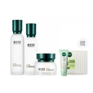 Набор для ухода за кожей lily high hydration увлажняющий, восстанавливающий, тоник, очищающее средство и увлажняющие кремы для лица INOHERB