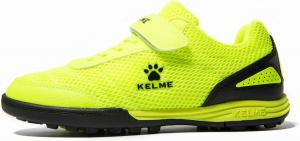 Футбольные бутсы KELME без шнурков для детей и подростков - футзал или футбольная обувь для игры на траве для мальчиков и девочек - футбольные бутсы на липучке для игры в помещении или на улице, желтый