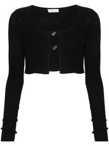 Укороченный кардиган с логотипом Blumarine, черный