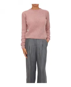 Вязаный свитер с круглым вырезом Liu Jo, розовый