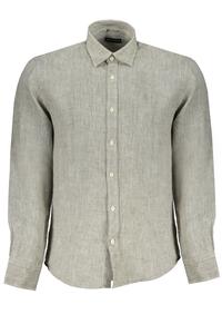Мужская рубашка North Sails льняная с вышитым логотипом, зеленый