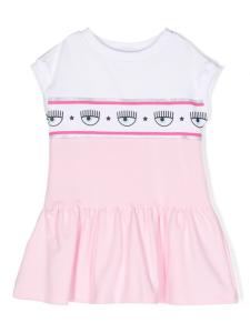 Chiara Ferragni платье с логотипом, розовый