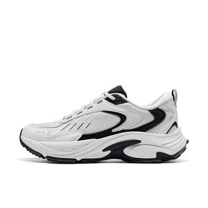 Женские противоскользящие износостойкие низкие повседневные кроссовки для бега White Black XTEP, полотно белый/черный