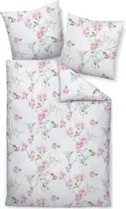 Комплект постельного белья премиум-класса из фланели Janine Design Chinchilla S 78069, цвет кораллово-розовый, размер 155x220+80x80 Original Janine