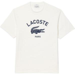 Футболка с принтом логотипа LACOSTE, белый