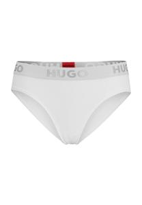 Трусы с логотипом на поясе, однотонные, женские HUGO, белый