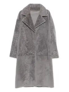 Пальто из овчины Arma, серый