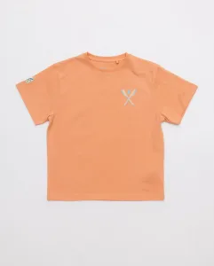 Детская футболка с коротким рукавом и круглый воротник El Pulpo, оранжевый