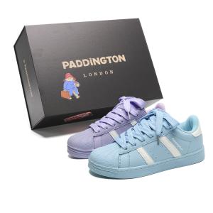 Paddington Bears Износостойкие и легкие низкие скейтерские кроссовки унисекс синий фиолетовый микс, цвет Blue Purple Mismatched