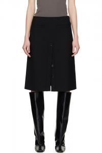 Юбка миди на пуговицах Courrèges, черный