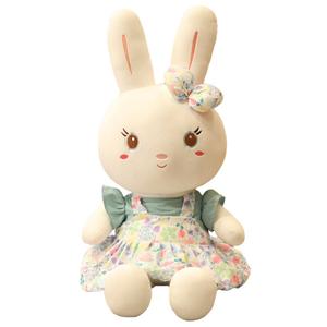 Флоральное платье большие кролики плюшевые куклы 80см/100см высота AZLCL, зеленый