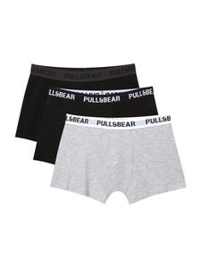 Боксеры Pull&Bear, антрацит/светло-серый/черный