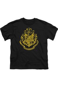 Футболка с коротким рукавом для детей с гербом Хогвартса из Гарри Поттера Gildan, черный