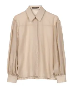 Рубашка-Блузка со стразами Luisa Cerano, бежевый