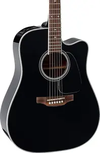 Акустико-электрогитара Takamine GD34CE Dreadnought, массивная верхняя дека из ели, глянцевый черный цвет