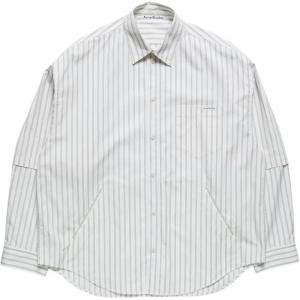 Мужская рубашка с двойным рукавом и пуговицами, коллекция SS26 Acne Studios, белый